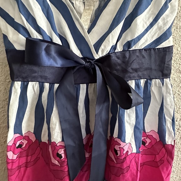 Vtg Babydoll Top Womens S Blue Striped Coquette Y2K Soft Girl Fairy Club - Picture 4 of 9